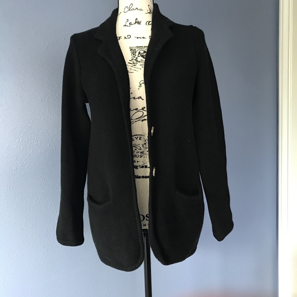 Sundance Knit Black Blazer Size S